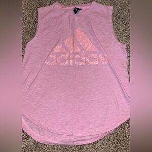 Woman’s pink adidas athletic tank top